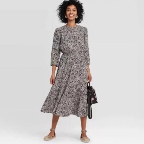 a new day Dresses & Skirts - A New Day Cheetah Print Fit and Flare Maxi Dress Office Business Casual Size S